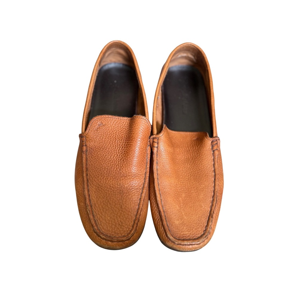 Tommy Bahama Naples Driver Venetian Loafers Brown Leather Men's 10.5